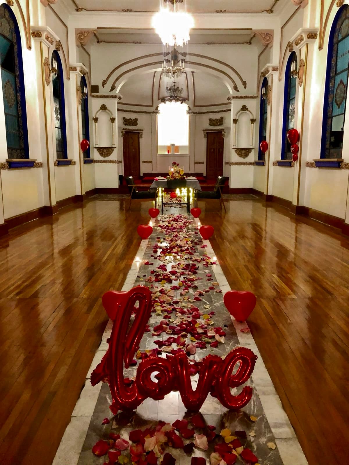Velas y flores